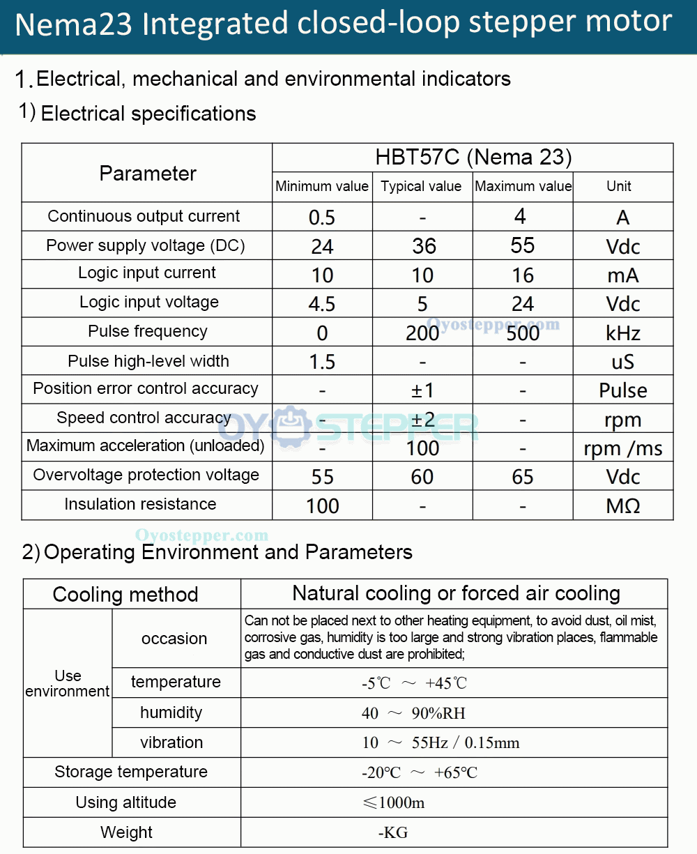 HBT57 Series Nema 23 Closed-loop Integrated Servo Stepper Motor 1.2N.m,2N.m,3N.m with Drive 1000 Line Encoder HBT57 Series Nema 23 Closed-loop Integrated Servo Stepper Motor 1.2N.m,2N.m,3N.m with Drive 1000 Line Encoder